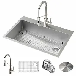 Комплект кухонний Kraus Loften KCH-1000, Нержавіюча сталь