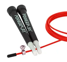 Скакалка швидкісна PowerPlay 4202 Ultra Speed Rope Червона 2,9 м (PP_4202_Red) - мініатюра 3