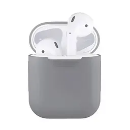 Чохол для навушників Airpods 1/2 Сірий чохол на бездротові навушники Apple чохол для кейса аїрпідс - мініатюра 3