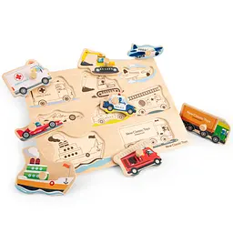 Пазл дерев’яний New Classic Toys Транспорт, 8 частин (10432) - мініатюра 4