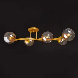 Люстра стельова Brille в спальню Е27 60W G (BR-01 643C/5) - мініатюра 9