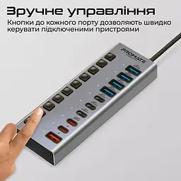 USB-Хаб Promate на 10 портів (gegahub-5g) - мініатюра 4
