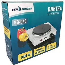 Електроплитка SeaBreeze SB-060 1000 Вт 1 конфорка диск біла - мініатюра 7