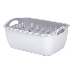 Кошик для миття овочів та фруктів Yiwu пластиковий 32х23х13 білий HP-45-5W - мініатюра 5