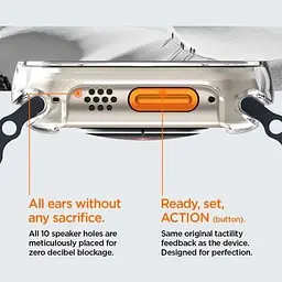 Захисний чохол Spigen Ultra Hybrid Designed Case Crystal Clear with Full Coverage Screen Protector для Apple Watch Ultra/Ultra 2 49 mm (ACS05459) - мініатюра 4