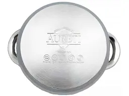 Каструля AURETI 3л 78451 нерж, скло кришка, 5ти шарове індук дно, мірна шкала PER TUTTI - мініатюра 2