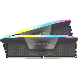 Модуль пам'яті DDR5 Corsair Vengeance RGB 2x16GB 6000MHz Grey (CMH32GX5M2E6000Z36) [173880]