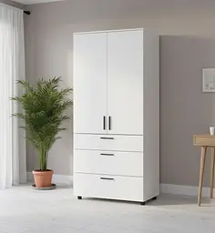 Шафа для одягу Doros Торн Білий 2 ДСП/3Ш (полиці) 90х51.6х200 (44900438)