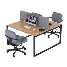 Подвійний письмовий стіл ND2-135x140 Loft Design (Дуб Крафт золотий)