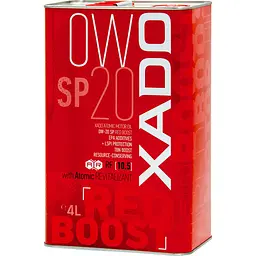 Моторна олива XADO 0W-20 SP Red Boost синтетична 4 л - мініатюра 3