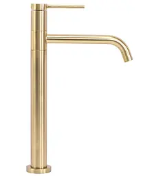Змішувач для умивальника Rea Lugano Slim brushed gold високий REA-B4420, Золотий - мініатюра 2