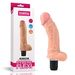 Реалістичний вібратор Lovetoy Reel Feel Flexi 22 см тілесний - мініатюра 2