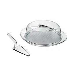 Тортовница з лопаткою і кришкою акрилової 28см. 11260016 GUZZINI