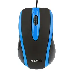 Дротова миша HAVIT HV-MS753 USB Black/Blue (1000 DPI, 3 кл) HAVIT (23938-000)