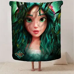 Плед 3D Лісова Мавка 2807_B 13017 135х160 см - мініатюра 2