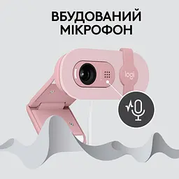 Веб-камера Logitech Brio 100 Full HD Rose (960-001623) - мініатюра 5