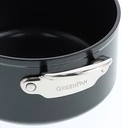 Каструля з кришкою GreenPan Barcelona Pro CC005334-001 24 см 4.9 л чорна - мініатюра 2