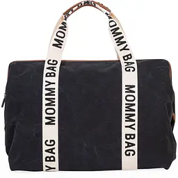 Сумка Childhome Mommy bag Signature - Canvas Black, чорна (CWMBBSCBL) - мініатюра 4