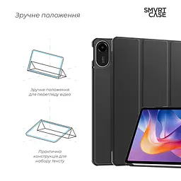 Чохол-книжка на планшет Xiaomi Redmi Pad 2, Smart Case, black, підставка для планшета 11 , шкіряний, мікрофібра, на магніті, ArmorStandart (ARM86082) - мініатюра 4