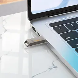 USB флеш накопичувач Hoco UD13 256GB USB 3.2 металевий сірий - мініатюра 4