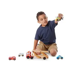 Ігровий набір Melissa&Doug Дерев'яний аварійний перевізник-трейлер (MD14610) - мініатюра 4