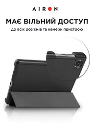 Чехол AIRON Premium для Lenovo Tab M8 4th Gen (TB-300FU) с защитной пленкой и салфеткой black - мініатюра 5