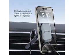 Автомобільний тримач для смартфона ColorWay Magnetic Air Vent-6 Gray (CW-CHM16-GR) - мініатюра 8