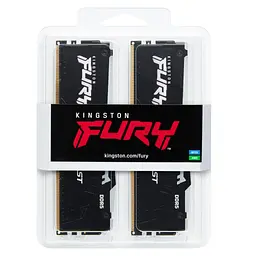 Модуль пам'яті для комп'ютера DDR5 16GB (2x8GB) 5600 MHz Beast RGB Kingston Fury (ex.HyperX) (KF556C40BBAK2-16) - мініатюра 4