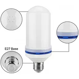 Лампа LED Flame Bulb з ефектом полум'я вогню E27 - мініатюра 4