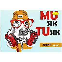 Зошит для нот MUsik TUsik АП-0405-2 А5 12 листів скоба