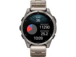 Спортивний годинник Garmin Fenix 8 47mm AMOLED Sapphire Titanium with Vented Titanium Bracelet (010-02904-40) - мініатюра 2