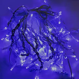 Вулична гірлянда бахрома 5.2х0.5м Xmas 120 Short curtain-B-1 115 LED, Синя лед гірлянда зовнішня (ST) - мініатюра 2