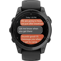 Смарт-годинник Garmin Fenix E 47mm AMOLED Slate Gray Steel with Black Silicone Band (010-03025-03/01) [116556] - мініатюра 5