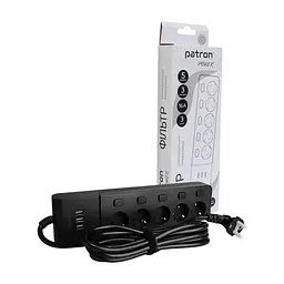 Мережевий фільтр живлення Patron SP1653-USB (EXT-PN-SP-1653-USB) - мініатюра 3