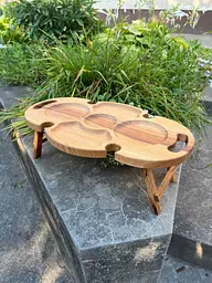 Винний столик Дуб з ручками 50x30x17 - мініатюра 9