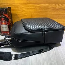 Рюкзак чоловічий шкіряний чорний міський для ноутбука та документів Tiding Bag 22727 - мініатюра 8