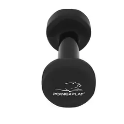 Гантелі вінілові PowerPlay 4125 Achilles 2*5 кг Чорні 2 шт (PP_4125_5kg_2in) - мініатюра 3