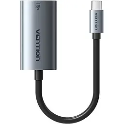 Перехідник USB 3.1 Type-C --> Ethernet RJ45 1000Mb чорний Aluminum Alloy Type Vention - мініатюра 3