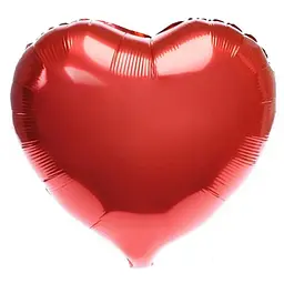 Фольгована кулька Foil Balloon "Серце" 160 см (63") 1 шт наповнення повітрям або гелієм для тематичних вечірок Червоний