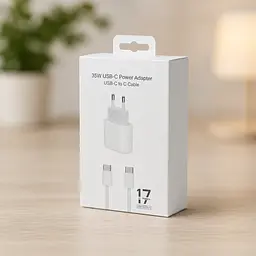 Мережевий зарядний пристрій 35W USB-C з кабелем Type-C / Адаптер + кабель швидка зарядка 26X-199 / Мережевий зарядний пристрій - мініатюра 4