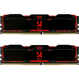 Модуль пам'яті DDR4 Goodram Iridium X 32GB (2x16GB) 3200MHz Black (IR-X3200D464L16A/32GDC) [148719]