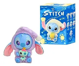 Іграшка сюрприз м'який брелок Лабубу Стич 15см lububu Stitch Eat Something Before Sleep Series лялька