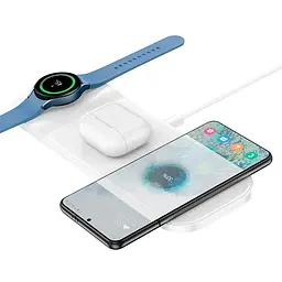Зарядка Qi HOCO Step 3-in-1 wireless fast charger CQ6 (Samsung Watch) |223 W Total| - мініатюра 2