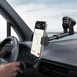 Автомобільний тримач для телефону з присоскою – універсальний автотримач смартфона на лобове скло або торпеду - мініатюра 7