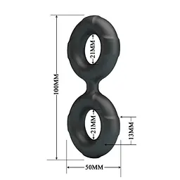 Ерекційне кільце Crazy Bull Super Soft Silicone Radwan, чорне PRETTY LOVE BI-210364 103646 - мініатюра 6