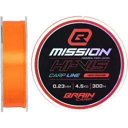 Волосінь Brain Mission Carp Line (Neon Orange) 300m 0.23mm 4.5kg