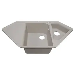 Кухонна мийка Adamant SPIRIT avena 1000x500x225 мм, кутова з крилом 100 см - мініатюра 2
