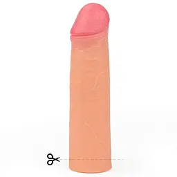 Еластична подовжуюча насадка на член Lovetoy Revolutionary Silicone Nature Extender, +5 см (тілесний) - мініатюра 2