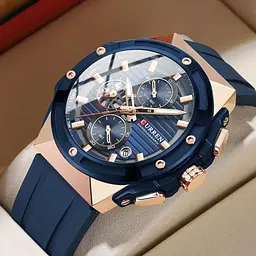 Чоловічий наручний класичний годинник Curren Barca (Синій) - мініатюра 2