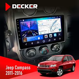Штатна магнітола Jeep Compass, Patriot 2011-2016 Decker D10-006 4x64, 4G Decker (НФ-00009496)